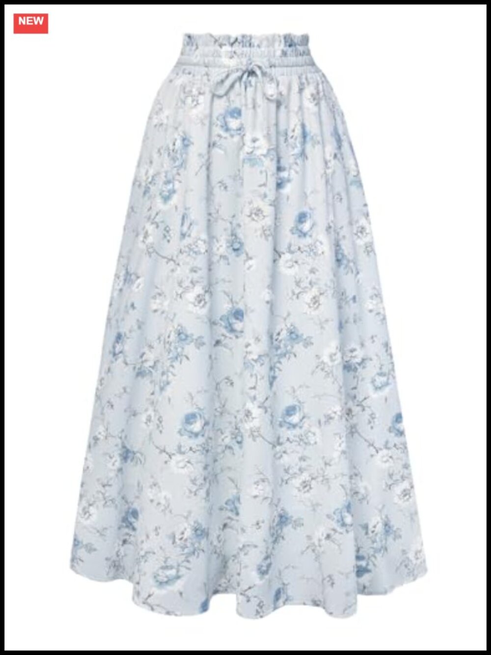 Victorian Floral Maxi Skirt with Pockets